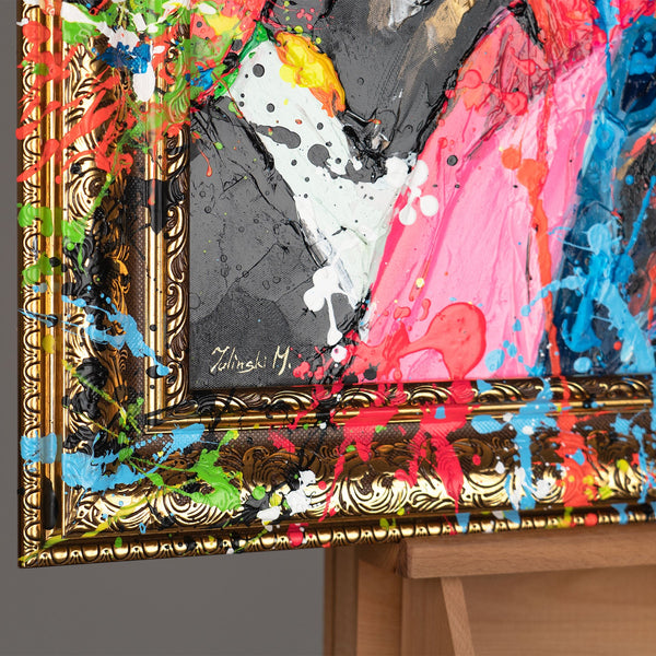 Modern Wall Art for Living Room - Painting with Frame "Contrasting Look"