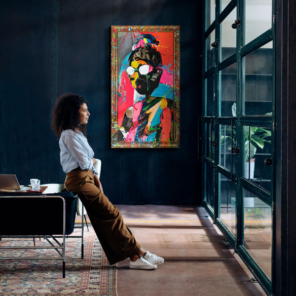 Modern Wall Art for Living Room - Painting with Frame "Contrasting Look"