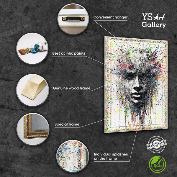 Modern Abstract Paintings with Frame – Wall Art Decor "Ethereal Picture"
