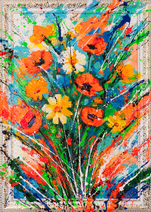 Blumenmalerei Auf Leinwand Modern