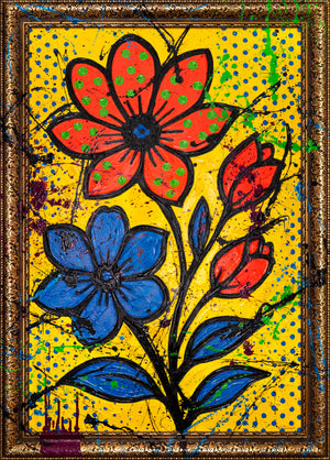 Modern Wall Art on Canvas – Hand-Painted Abstract Art „Bloom Frenzy“