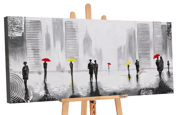 Abstract landscape painting "Nice meeting"