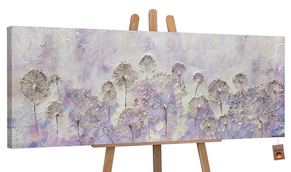 Flower Pictures Painted "Beginning of Spring" Acrylic Painting with Frame