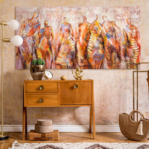 Hand painted canvas art "Carnival"