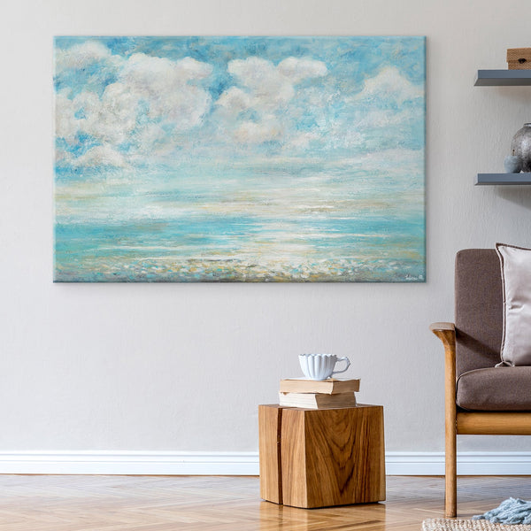 Wall canvas for living room "Summer coolness" 48x32 inch