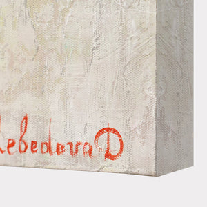 Acrylic paintings animals – modern artworks on canvas, hand-painted giraffes with flower wreaths 