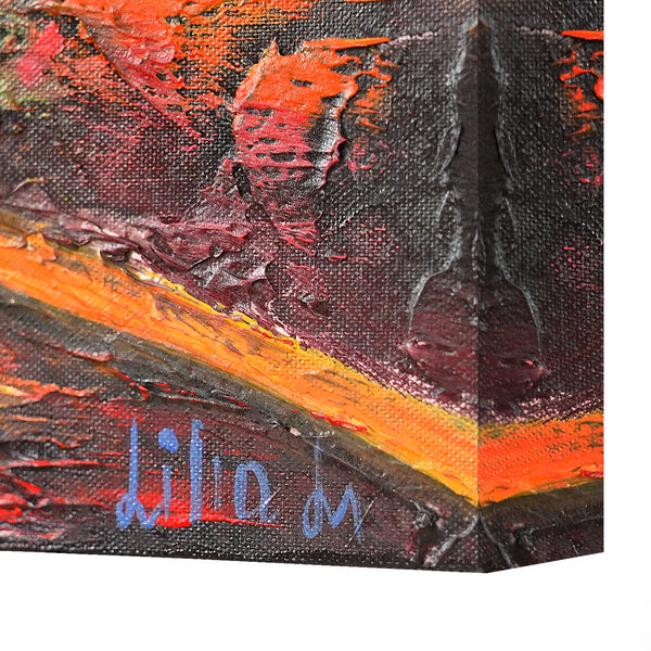 Painting landscape "Brandenburg Gate" with frame Modern Art