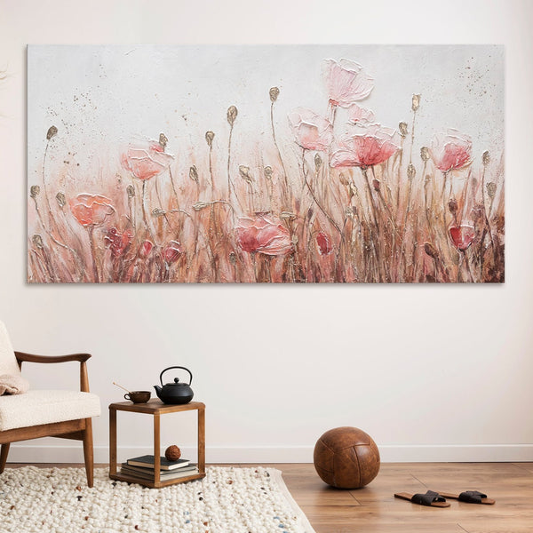 Hand-painted flower paintings – Modern acrylic painting on canvas