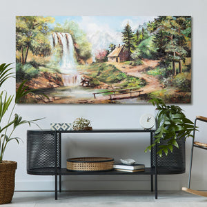 Abstract art for living room "Waterfall" 48x24 inch