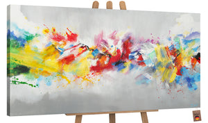 Acrylic painting on canvas: modern abstract wall art "Colorful life"