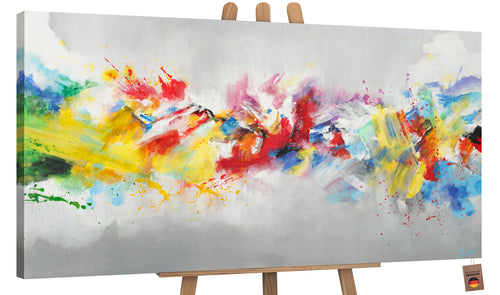 Acrylic painting on canvas: modern abstract wall art "Colorful life"