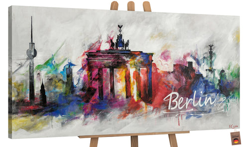 Acrylic abstract landscape painting "Berlin"