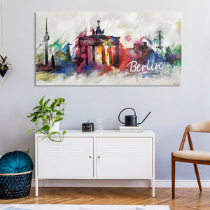 Acrylic abstract landscape painting "Berlin"
