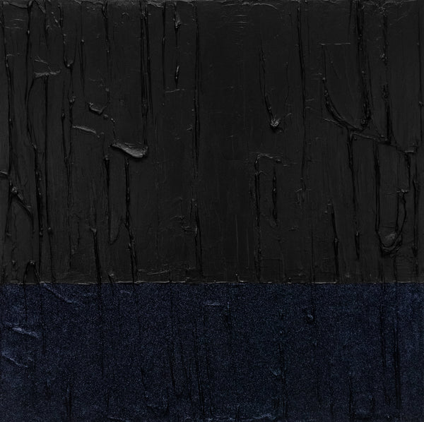 Black abstract art for living room "Dark velvet" 40x40 inch