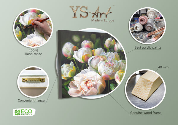 Blüten Wandbild Acryl Textur