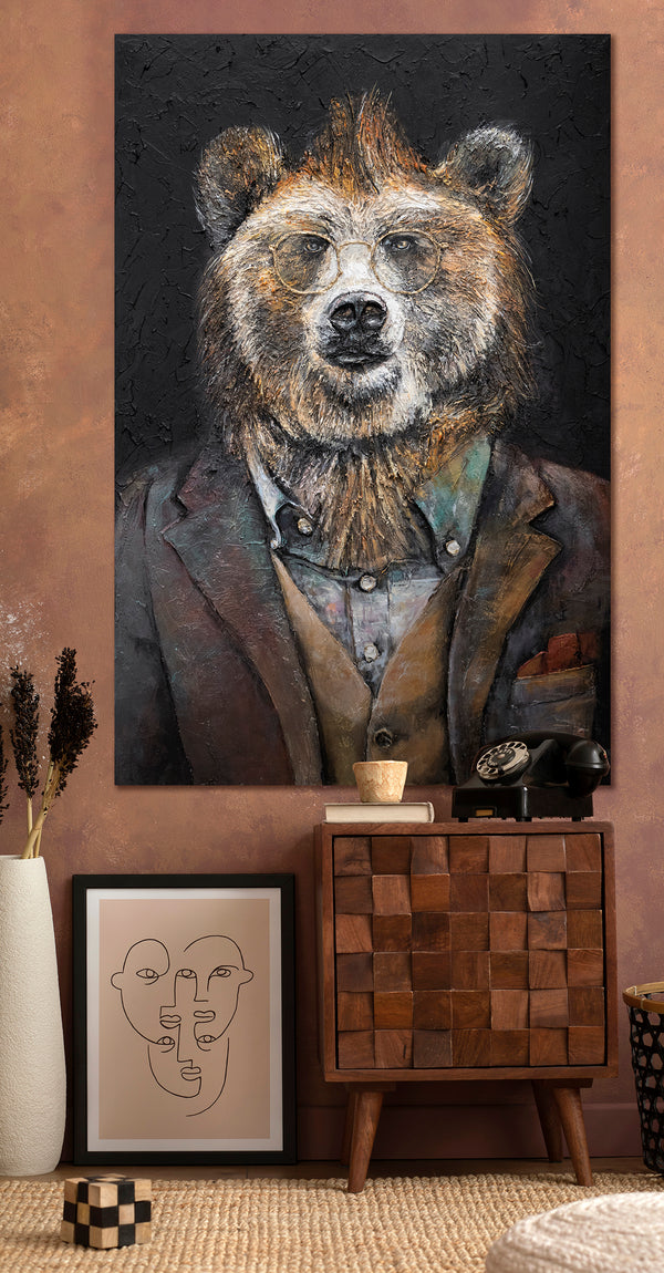 Textured acrylic painting "Power" 48x32 inch