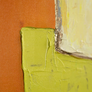 Nahaufnahme Acrylstruktur abstrakte Stadtlandschaft Leinwand