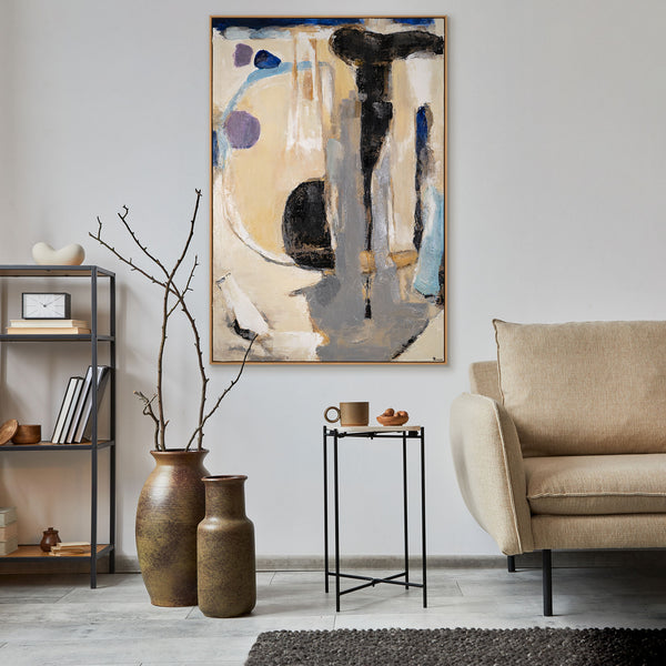 Abstrakte Wanddeko mit Textur – Acrylbild in neutraler Farbpalette