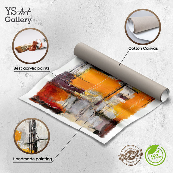 Infografik Gemälde – Leinwandstruktur, Acrylfarbe, Handmade Qualität