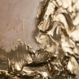 Detail goldene Struktur in 3D-Optik auf strukturierter Fläche