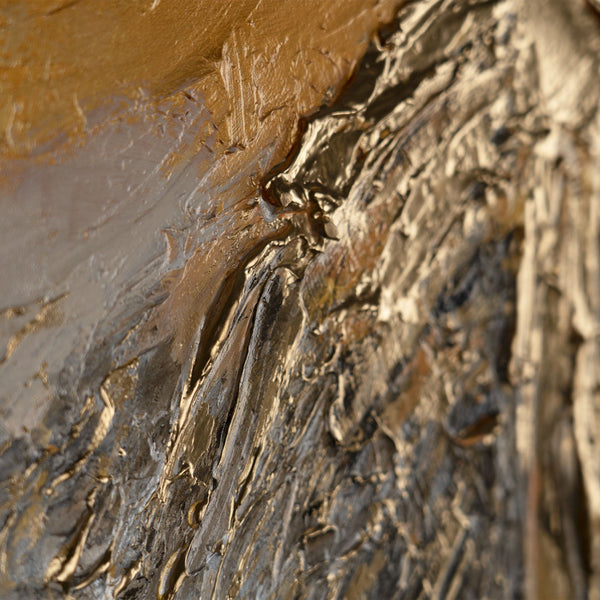 Texturdetail mit Goldakzenten und plastischer Strukturtechnik