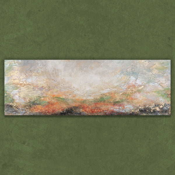 Komplettes Landschaftsbild in Acryl mit plastischer Struktur
