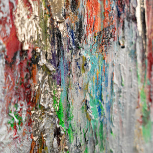 Nahaufnahme mit kräftigen Farben und sichtbarer Texturstruktur