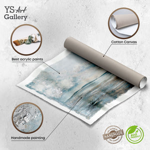 Infografik: Strukturierte Acrylkunst auf Baumwollleinwand