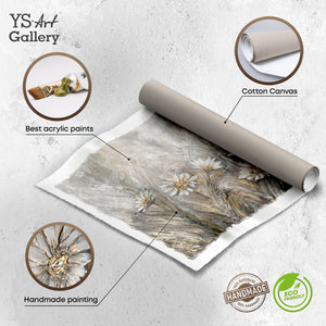 Infografik Leinwandbild mit Struktur und Acrylfarbe