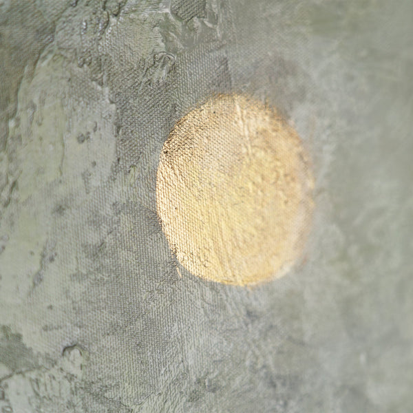 Detail der goldenen Sonne auf strukturiertem Acrylbild