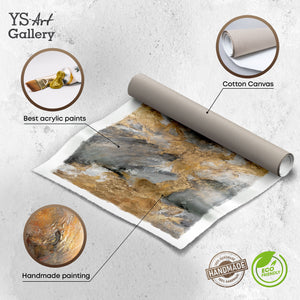 Infografik – handgemaltes Acrylbild mit Leinwandstruktur