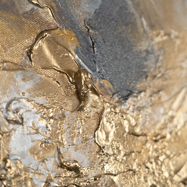 Texturdetails mit glänzenden Goldakzenten und Grau-Nuancen