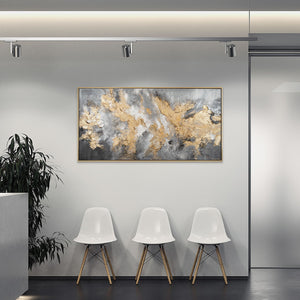 Acrylgemälde „Das Leuchten des Universums“ als Wanddeko im Büro
