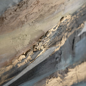 Detail: strukturierte Felsen und Farbübergänge in Blau und Beige
