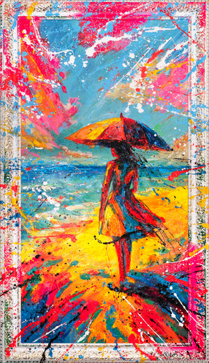 Abstrakte Kunst mit Dynamik und Farbe