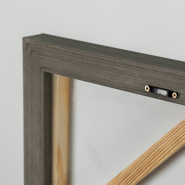 Abstraktes Diptychon Gold Grau Acrylmalerei Wandkunst