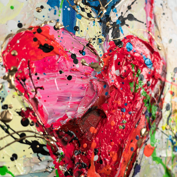 Acryl Leinwandbild Handgemalt Farbe Struktur abstrakt