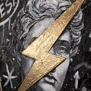 Acrylgemälde Schwarz Gold Modern