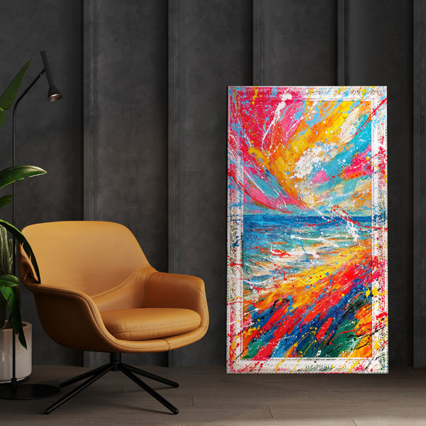 Buntes Leinwandbild Modern