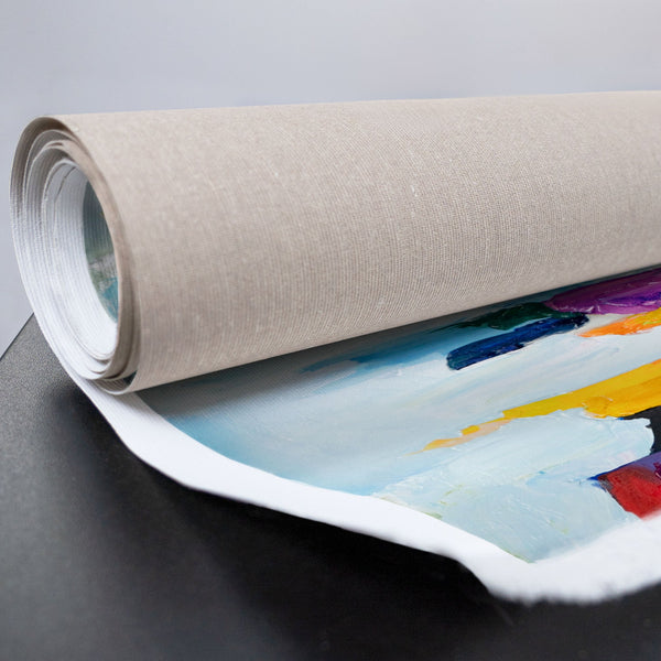 Strukturierte Leinwand abstrakte Kunst bunt mit Acrylfarbe
