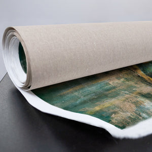 Gerollte Leinwand mit handgemaltem See-Gemälde – Naturbild Acryl