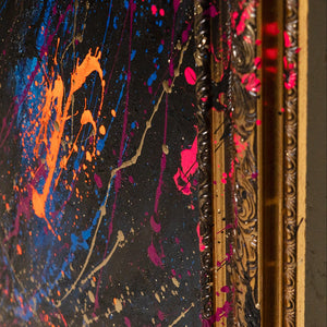 Goldrahmen mit Farbe handgemalte Wandkunst Detail