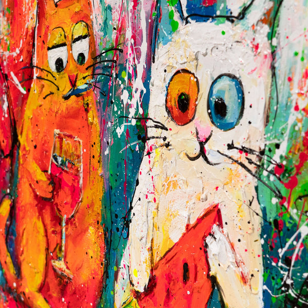 Handgemalte Acrylkunst Tiere