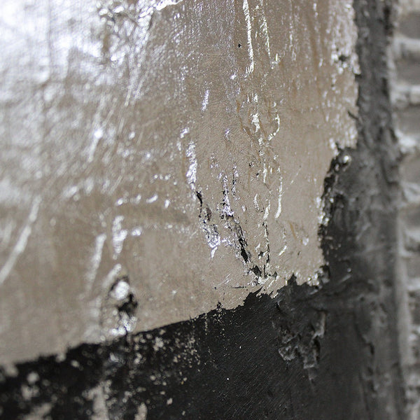 Handgemaltes Stadtbild Figuren mit Regenschirm Acrylkunst