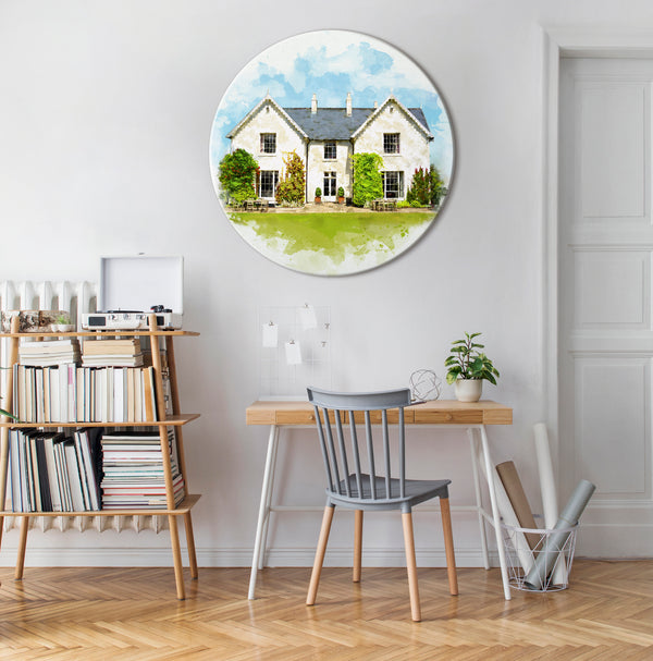Custom Round Portrait – Hand-Painted Canvas Artwork from Your Photo
