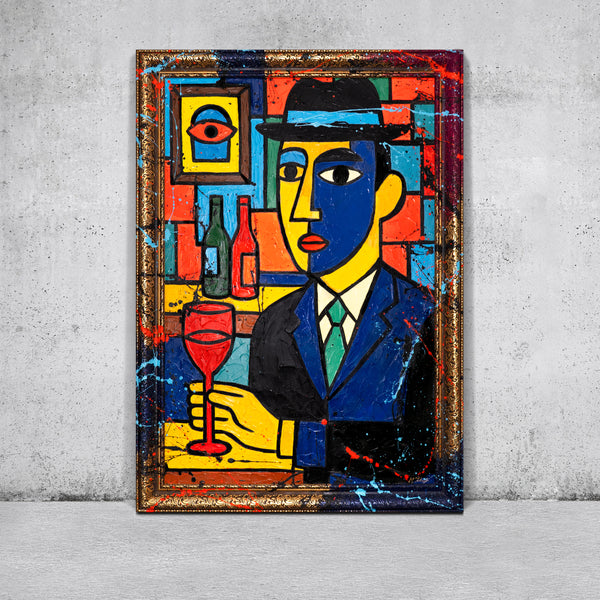 Kubismus Acrylgemälde Vertikal