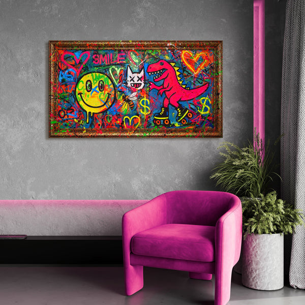 Moderne Wandkunst Bunt