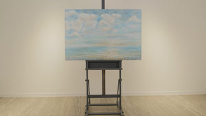 Wall canvas for living room "Summer coolness" 48x32 inch