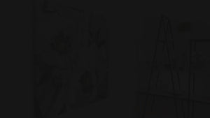 Flowers acrylic painting on canvas "Snow lotus" 40x40 inch