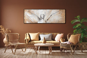 Abstract Modern Painting "Beauty" with frame 180x60 cm